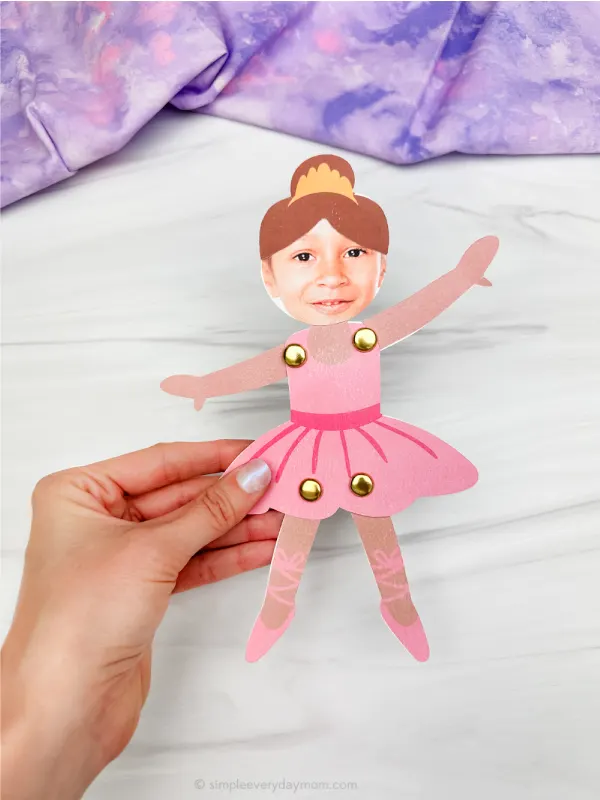 holding the solo image of ballerina photo craft