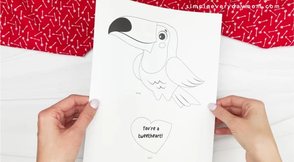 valentine bird craft template
