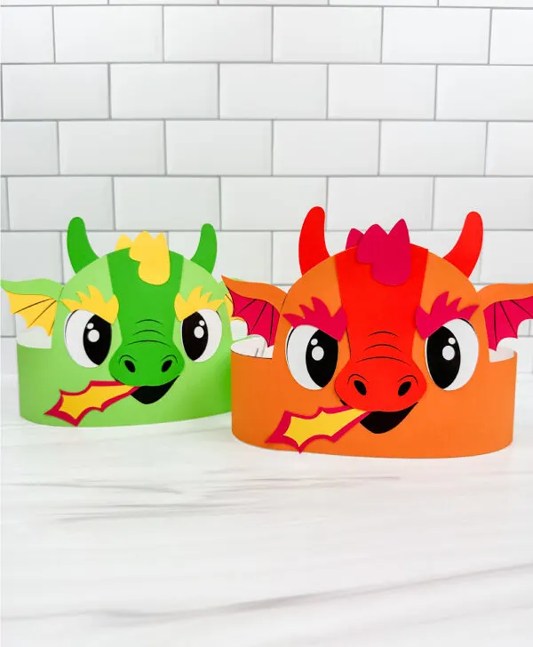 double image of dragon headband craft
