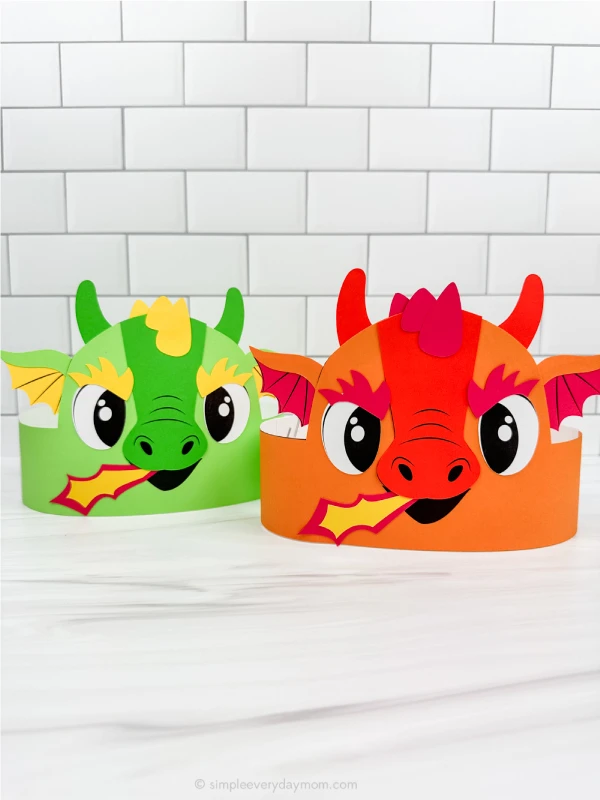 double image of dragon headband craft