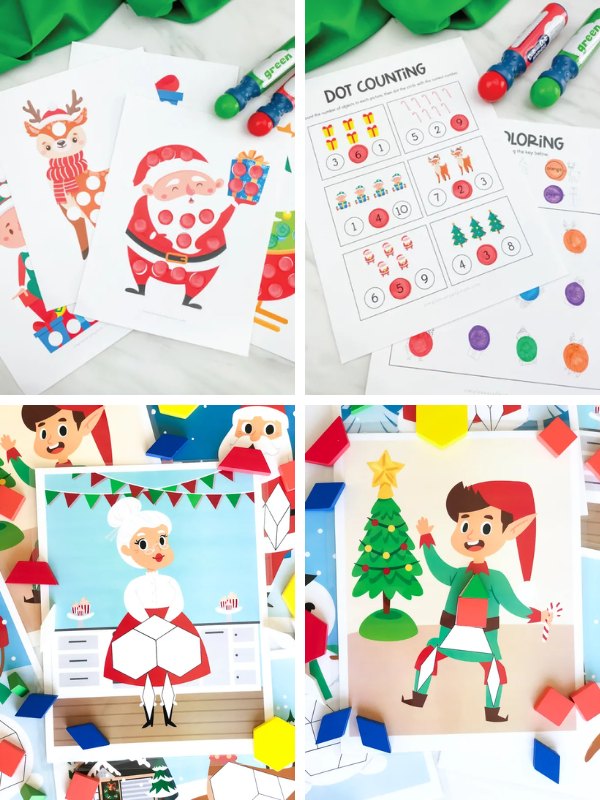 Christmas activities collage