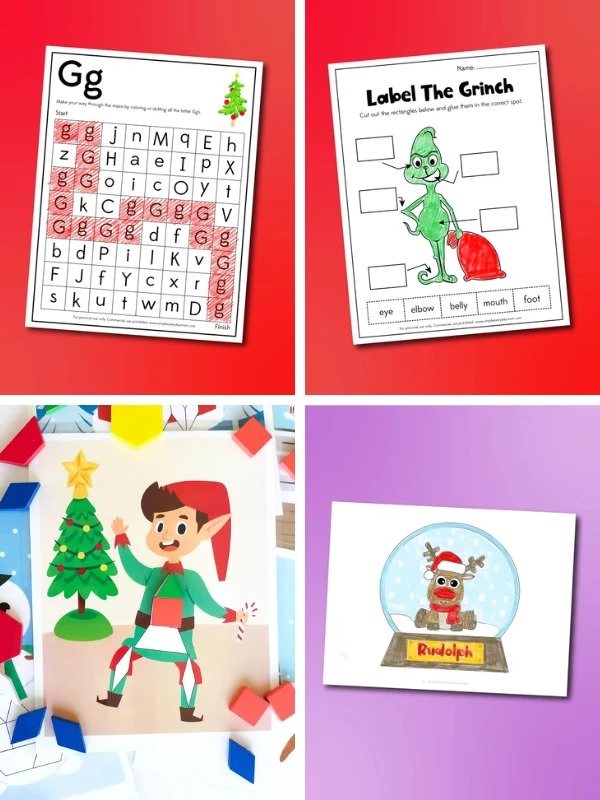 Christmas activities ideas collage
