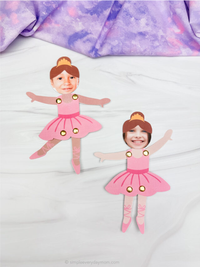 Ballerina Photo Craft For Kids [Free Template] Story