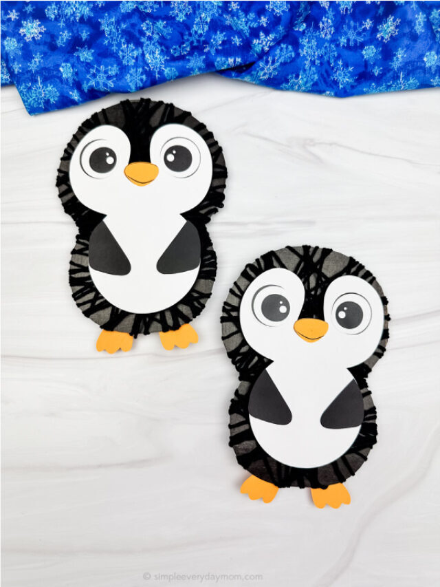 Yarn Penguin Craft For Kids [Free Template] Story