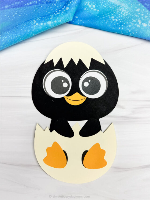 solo image of hatching penguin craft