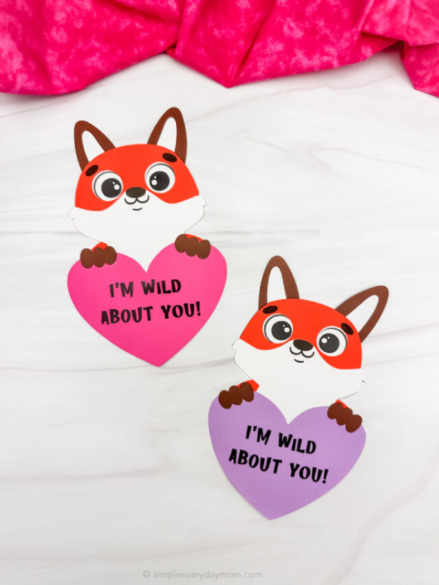 two version of valentine fox craft side by side