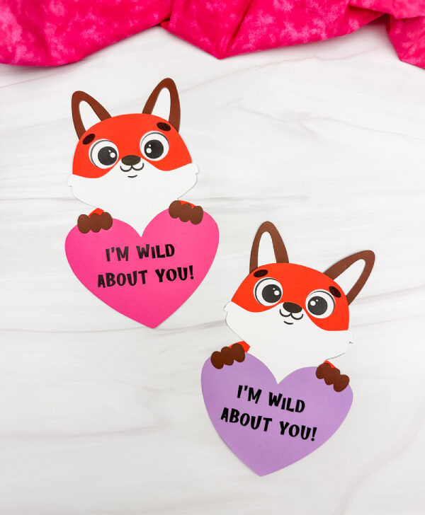 two version of valentine fox craft side by side