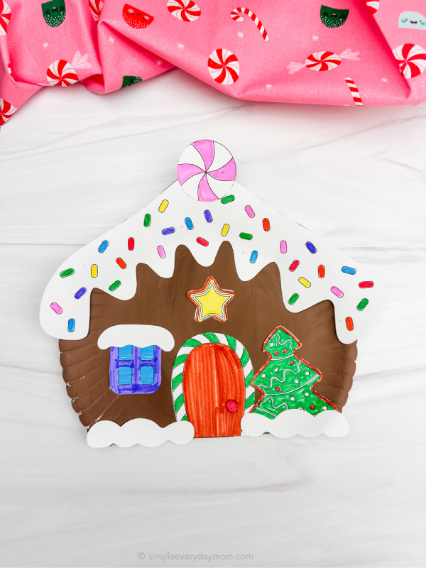 solo image of gingerbread house craft