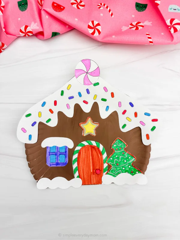 solo image of gingerbread house craft