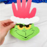 Grinch Handprint Card Craft For Kids [Free PDF Template]