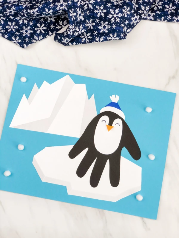 solo image of handprint penguin craft