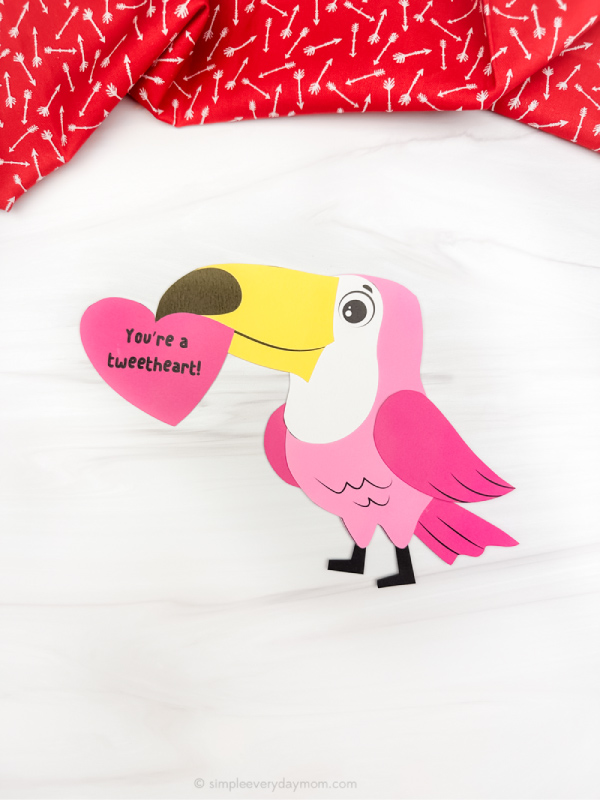 solo image of valentines bird craft