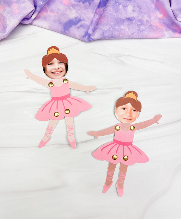 double image of ballerina photo craft side by side