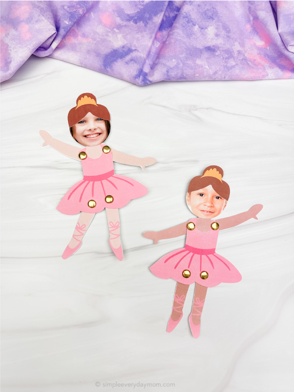double image of ballerina photo craft side by side