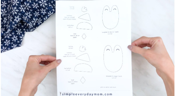 handprint penguin template