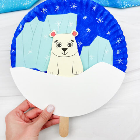 holding the polar bear craft