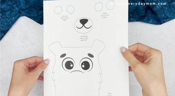 polar bear tissue box template