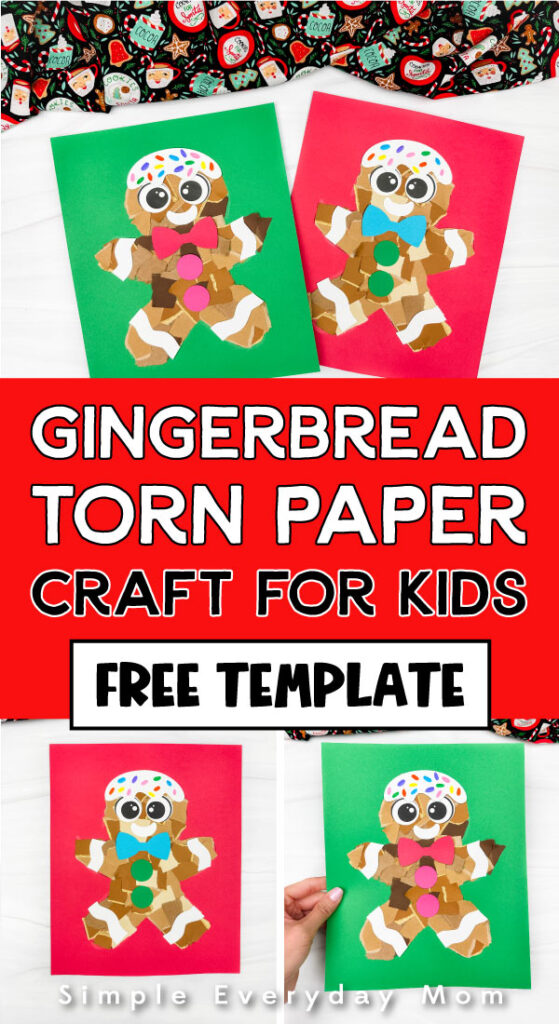 torn paper gingerbread craft cover image