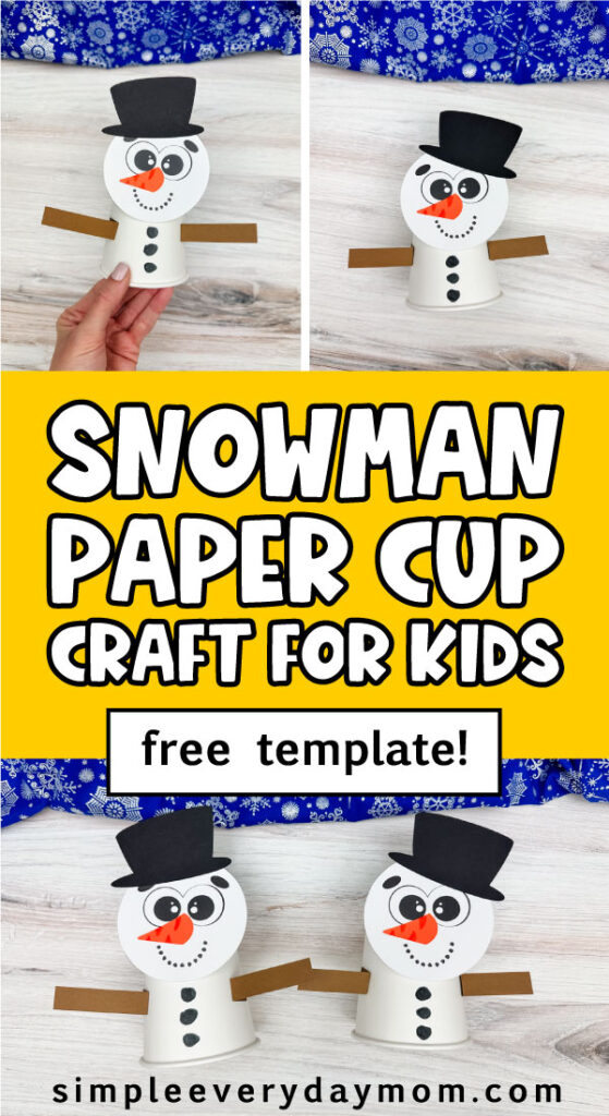 snowman paper cup craft cover image