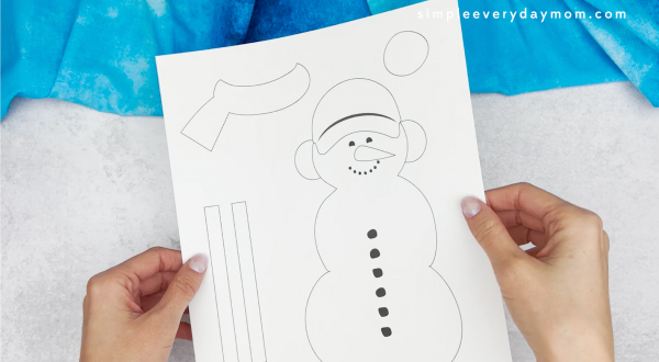 snowmen at night craft template