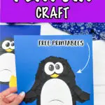 torn paper penguin craft pinterest image