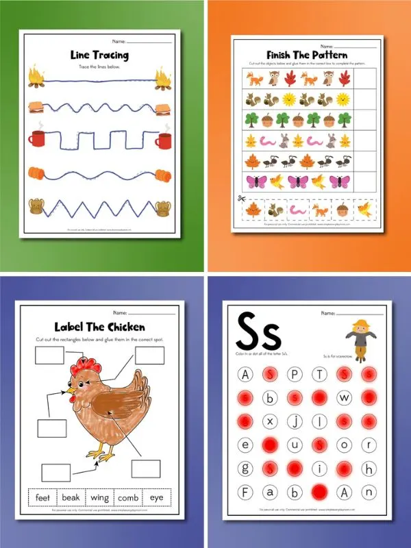 collage of  book activities for kids