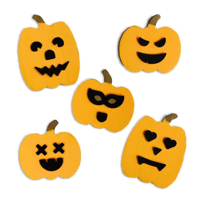 cardboard pumpkin halloween play activity