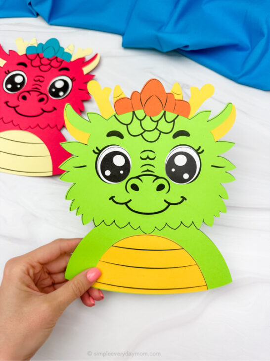 Easy Chinese Dragon Craft For Kids [Free Template]