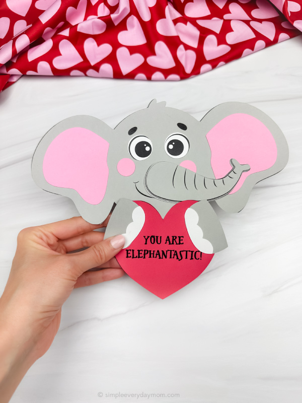 holding the elephant valentine craft