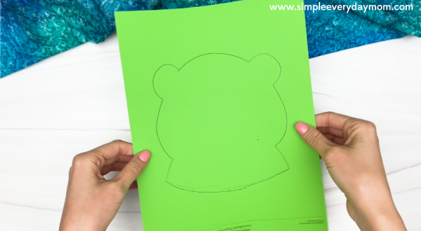 torn paper groundhog craft template