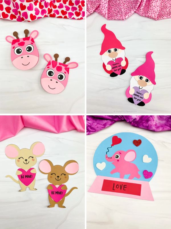 collage of valentine's craft ideas