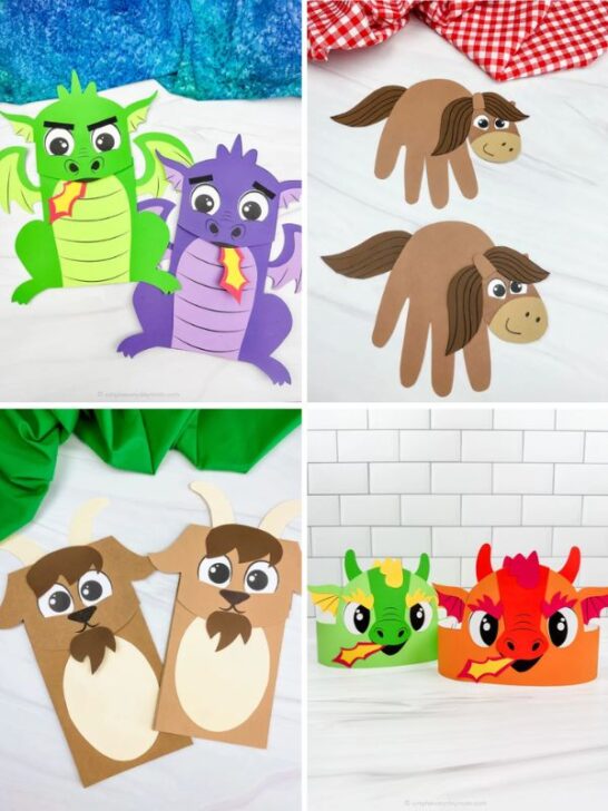 Easy Chinese Dragon Craft For Kids [Free Template]