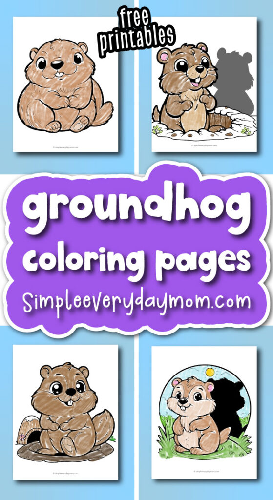 groundhog coloring pages cover image