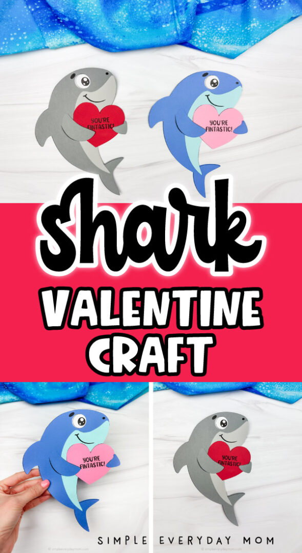 Shark Valentine Craft For Kids [Free Template]