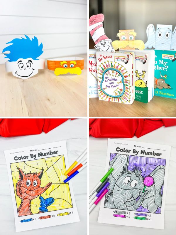 collage of Dr. Seuss Day Activities