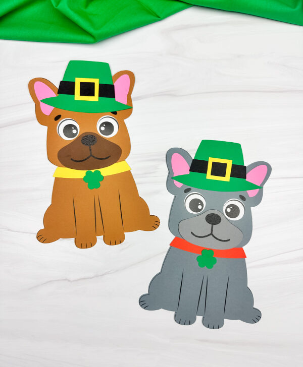two image of leprechaun dog craft