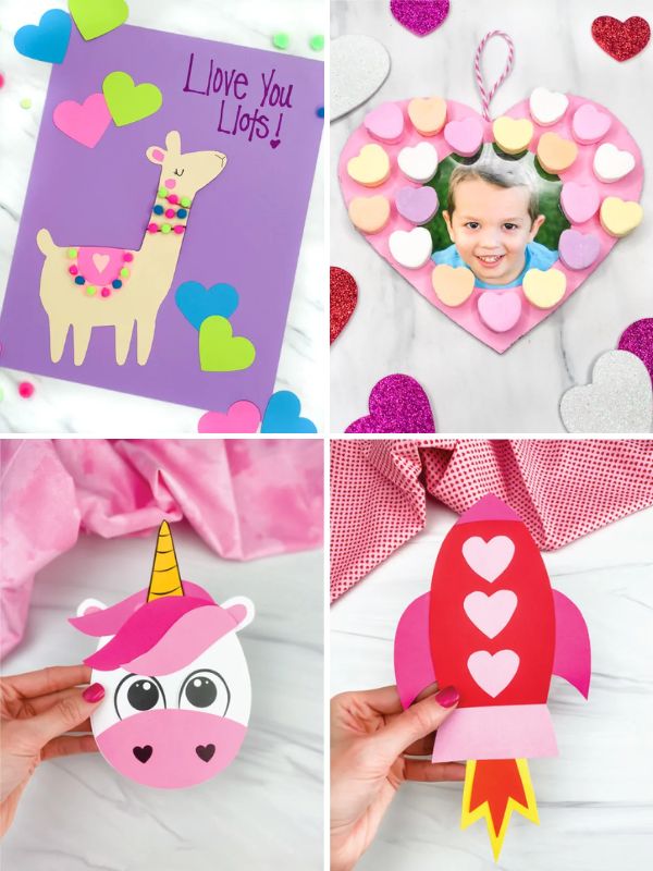 collage of valentines craft ideas