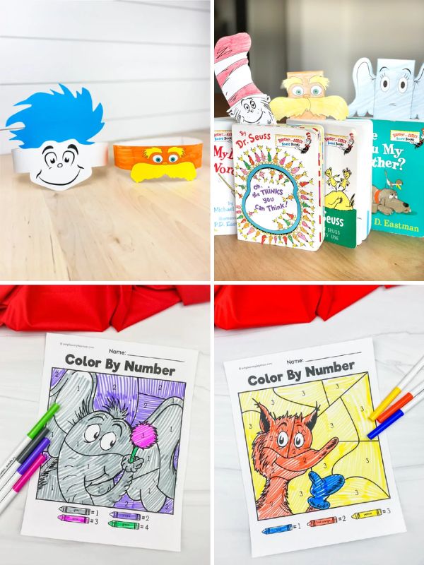 collage of fun dr. seuss activities