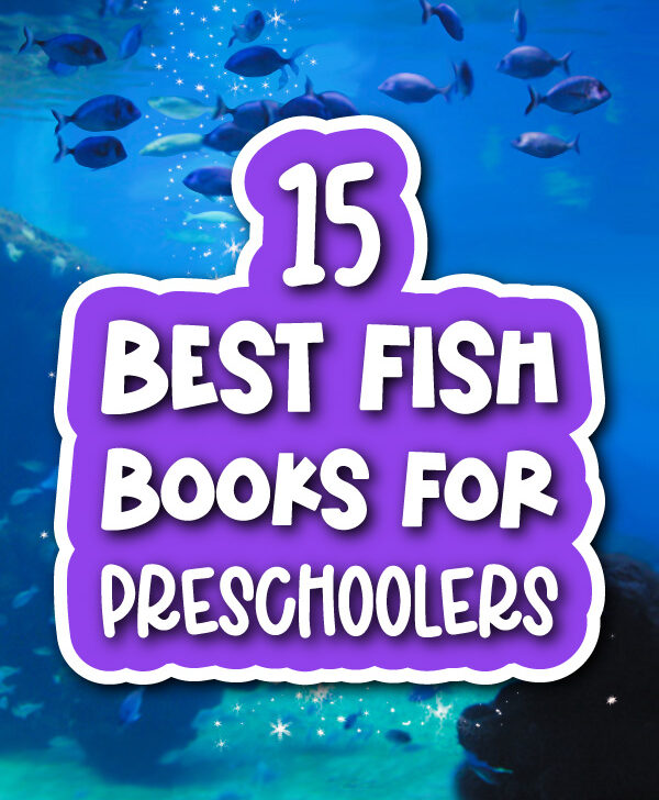 fish in the ocean background with the words 15 best fish books for preschoolers