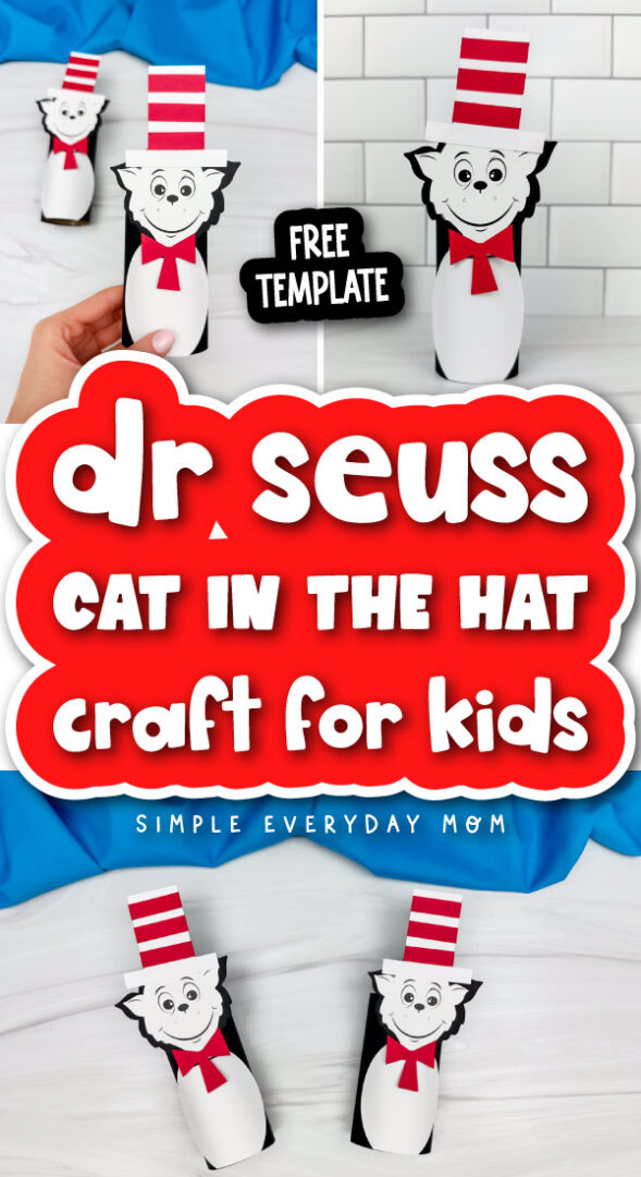 Cat In The Hat Toilet Paper Roll Craft [Free Template]