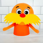 Lorax Paper Cup Craft For Kids (Free Printable Template)