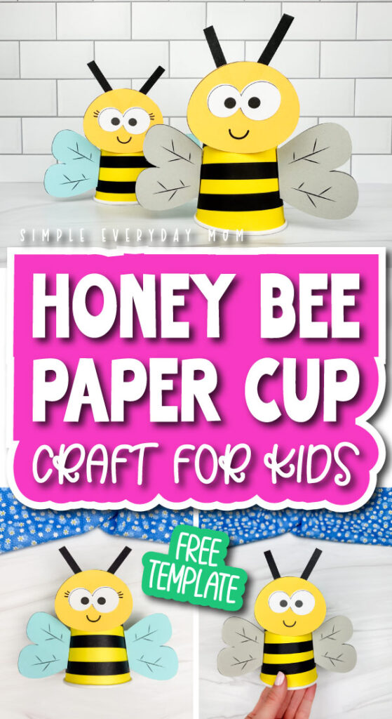 honey bee paper cup cover image