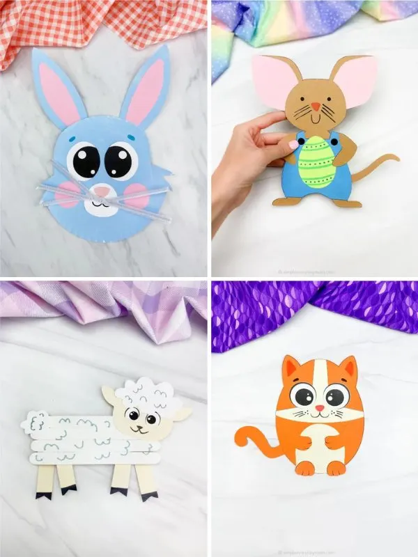 Collage of Cute Easter Crafts