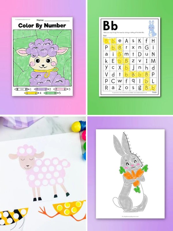 Collage of Easter Kids' Activities