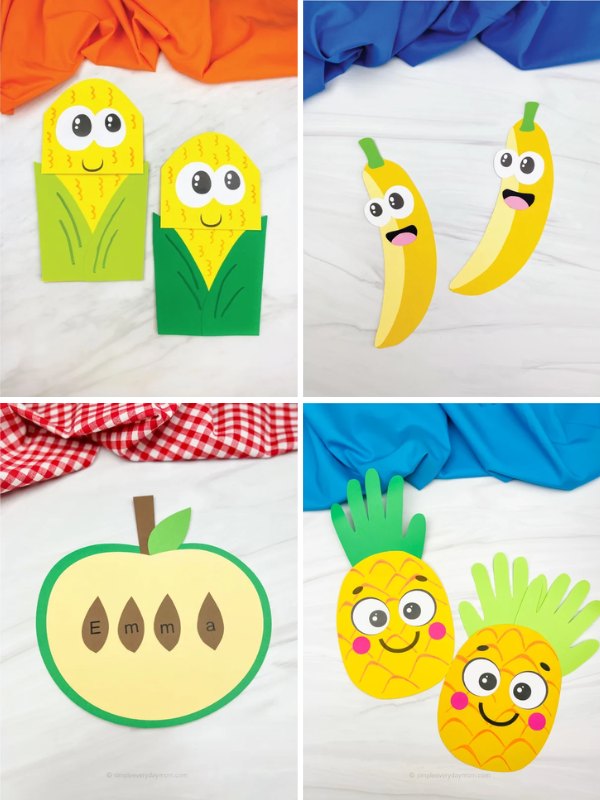 Collage image of Food Crafts For Children