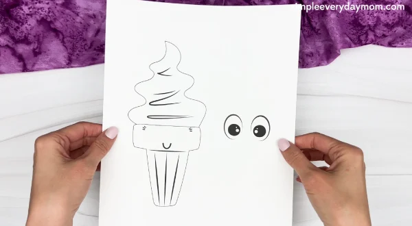 mother's day ice cream craft template