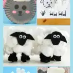 Collage image of Lamb Crafts for Preschoolers