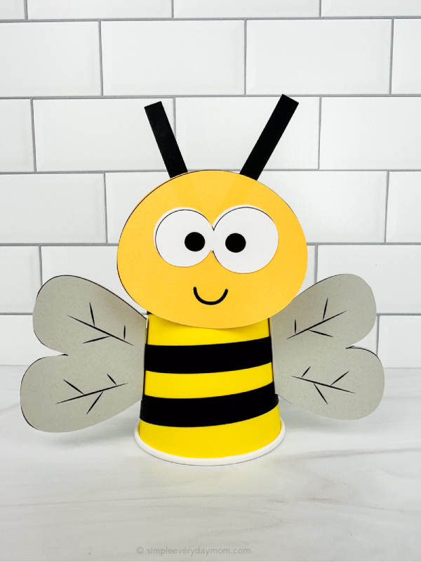 solo image of bee paper cup craft