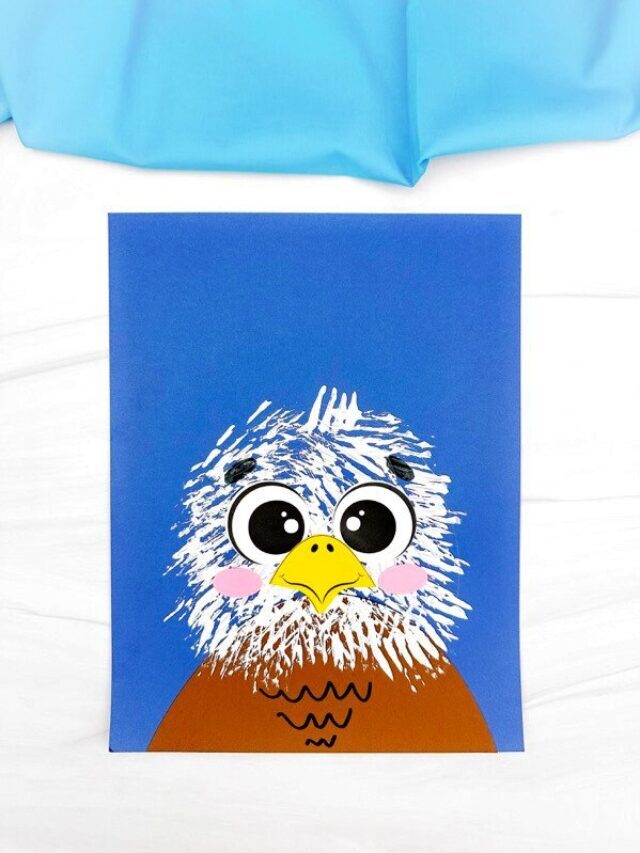 Fork Painted Eagle Craft (Free Template) Story