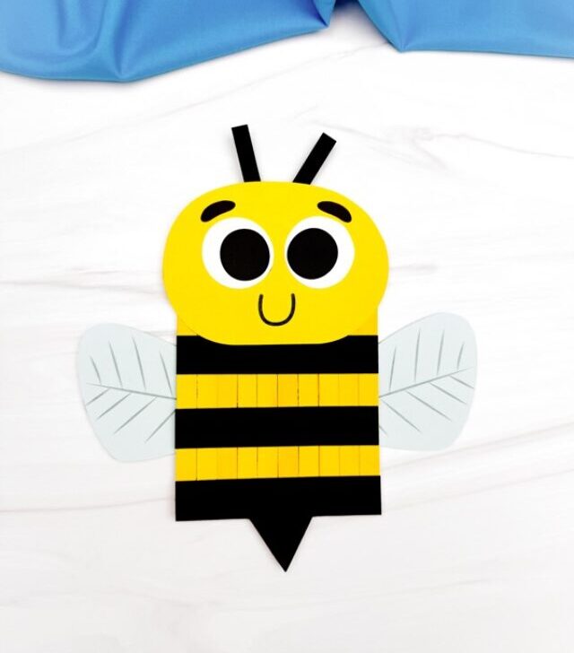 single example of finished Bee Popsicle Stick Craft